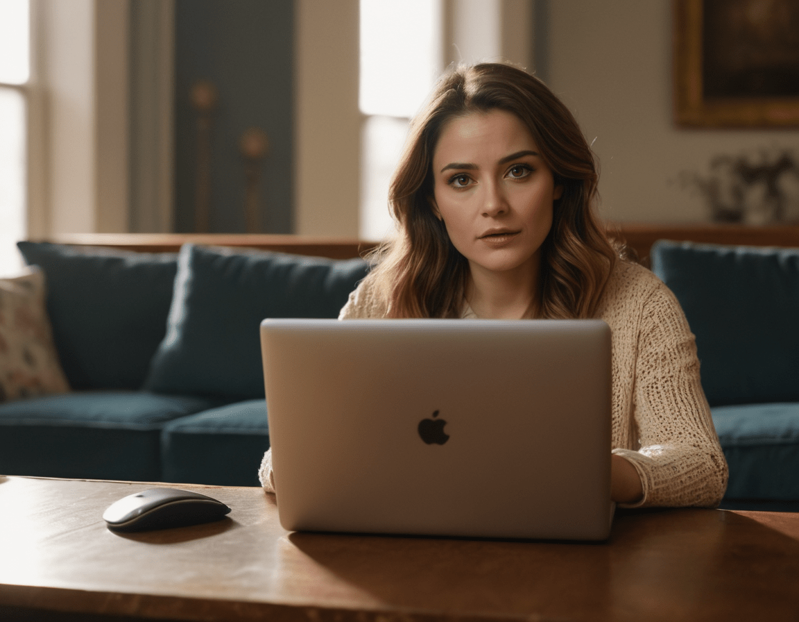 frau mit laptop